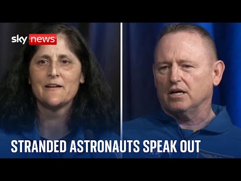 Stranded astronauts speak out for first time after nine-month space mission
