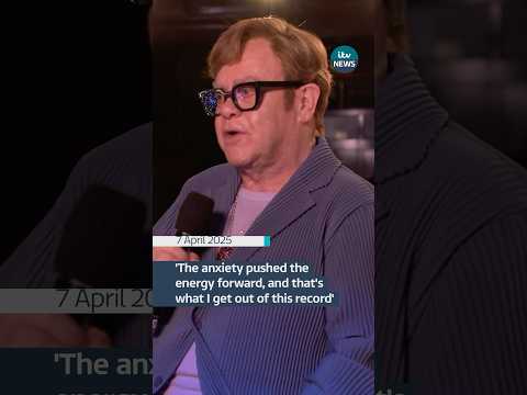 Sir Elton John talks about the anxiety he experienced while making his most recent album #itvnews