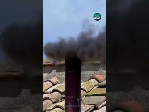 Black smoke shows Vatican conclave’s second ballot fails to elect new pope #itvnews #pope #news