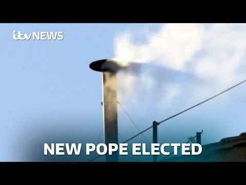 New pope elected as white smoke rises out of Sistine Chapel chimney | ITV News