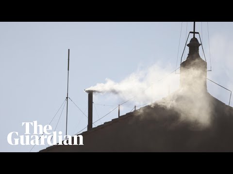 Moment white smoke emerges signalling election of new Roman Catholic pope