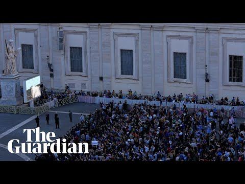View of St Peter’s Square as new pope elected – watch live