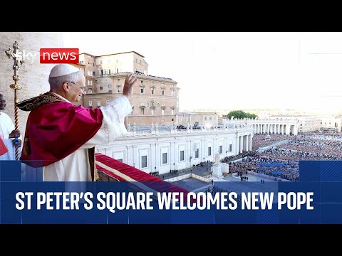 St Peter’s Square reacts as new Pope is named as US cardinal Prevost