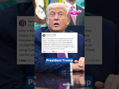 Details of the truce emerged when Donald Trump posted on Truth Social  #itvnews #india #pakistan