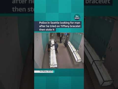 Police in Seattle looking for man after he tried on Tiffany bracelet then stole it #itvnews