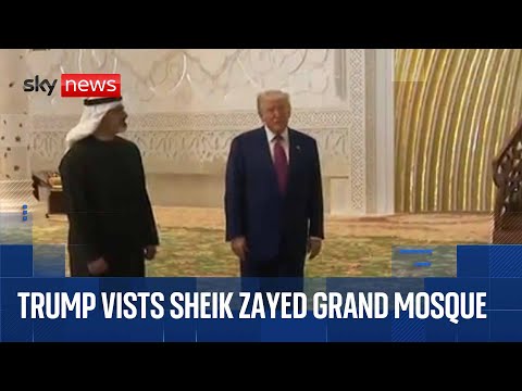 President Trump tours the Sheik Zayed Grand Mosque