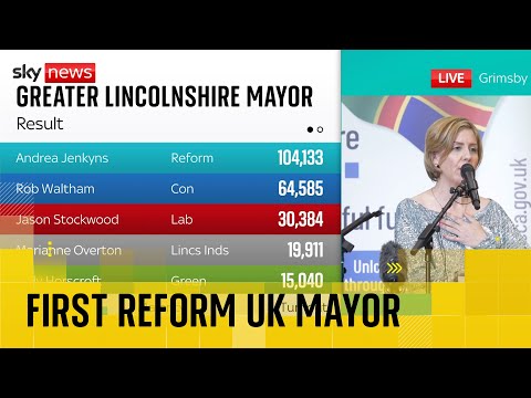 Former Conservative Andrea Jenkyns becomes Reform UK’s first mayor