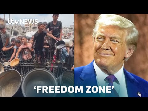 Trump talks of ‘freedom zone’ for Gaza as medical staff confirm death of 85 Palestinians | ITV News