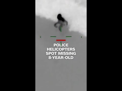 Police helicopters spot missing 8-year-old