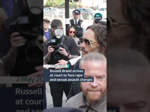 Russell Brand arrives at Westminster Magistrates’ Court for first hearing #itvnews