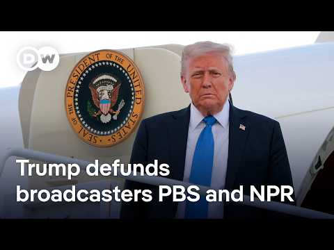 Trump defunds US public broadcasters PBS and NPR amid ‘alarming detoriation’ of press freedom