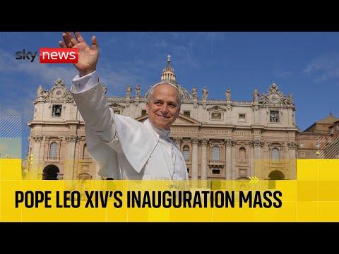 Pope Leo inauguration live: New pontiff rides popemobile for first time – as world leaders gather
