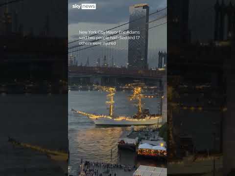 Mexican navy ship crashes into New York’s Brooklyn Bridge killing two