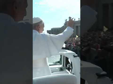 Pope Leo XIV tours St. Peter’s Square in popemobile ahead of inaugural mass where JD Vance attending