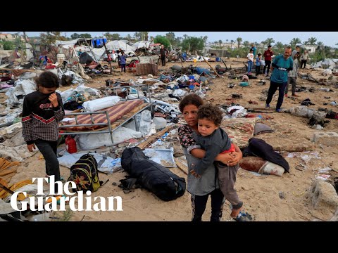 Israeli forces strike displaced Palestinians’ tents in Khan Younis