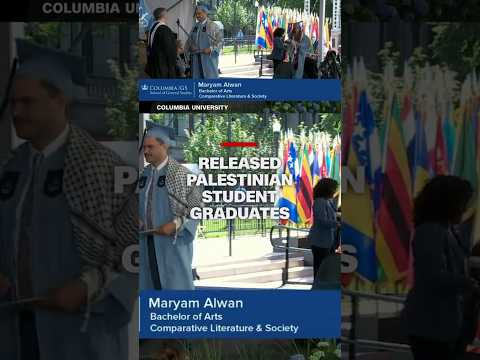 Released Palestinian student graduates
