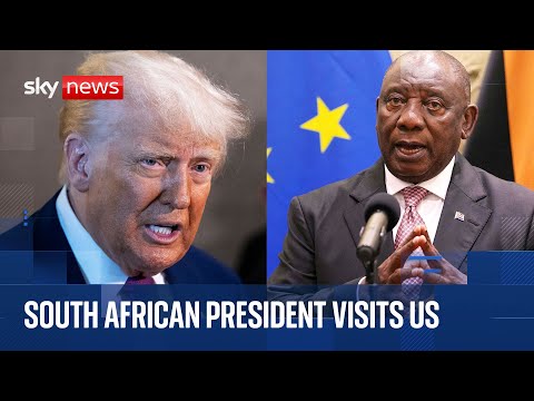 Donald Trump welcomes South African president to the White House