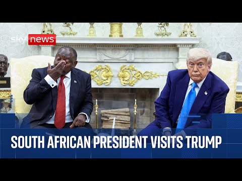 Donald Trump welcomes South African president to the White House