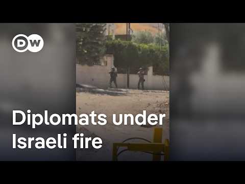 Israeli troops fire ‘warning shots’ at diplomats visiting occupied West Bank | DW News