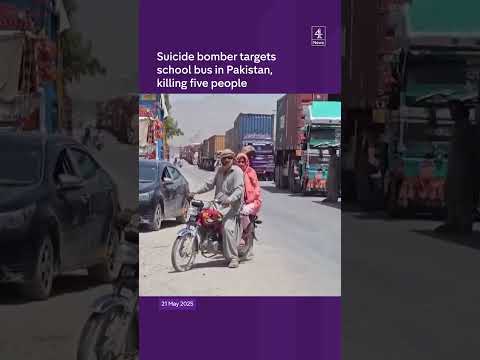Suicide bomber targets school bus in Pakistan, killing five people