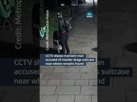 CCTV shows moment man accused of murder drags suitcase near where remains found | ITV News