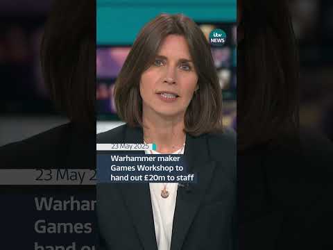 The company that makes Warhammer is handing out around £20 million to its staff #itvnews #warhammer