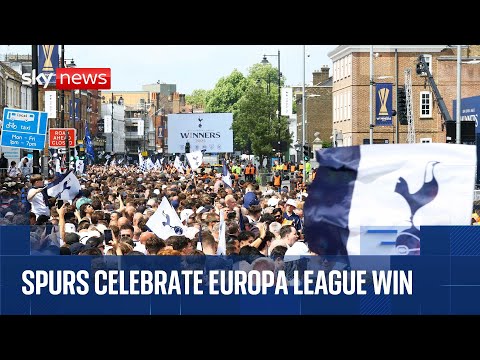 Spurs celebrate Europa League final win over Man Utd with London parade