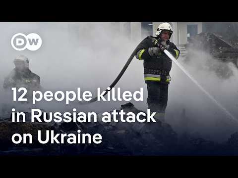 Russia’s largest aerial attack on Ukraine kills 12 people | DW News