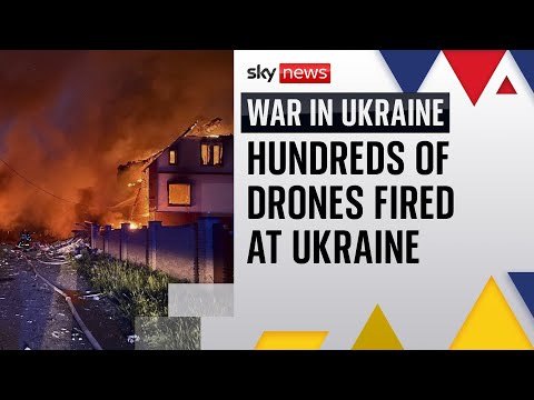 Russia fires hundreds of drones and missiles at Ukraine in one of the largest attacks of the war