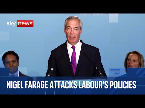 Nigel Farage targets Labour voters with speech attacking Keir Starmer’s policies