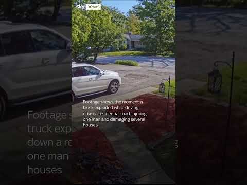 Moment truck explodes in Chicago suburb
