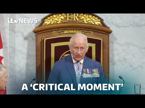 King warns Canada is facing a ‘critical moment’ as he addresses its parliament