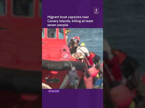 Migrant boat capsizes near Canary Islands, killing at least seven people