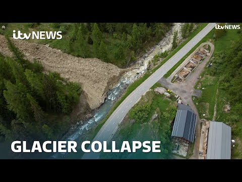 Swiss village mostly buried after glacier collapse | ITV News
