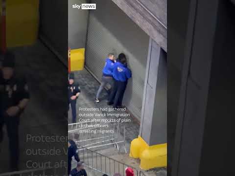 Police and protesters clash in New York