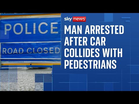 Man arrested after ‘car collides with pedestrians’ in Leicester