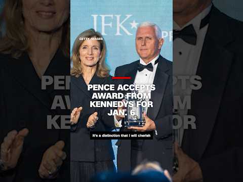 Former VP Mike Pence accepts award from Kennedys for Jan. 6
