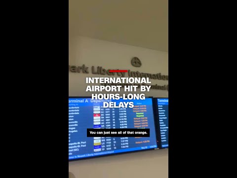 Inside Newark’s Terminal B as hundreds of flights delayed