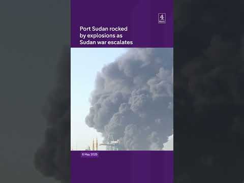 Port Sudan rockedby explosions as Sudan war escalates