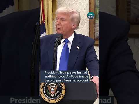 President Donald Trump has defended an AI-generated image of himself as the Pope #itvnews #usa