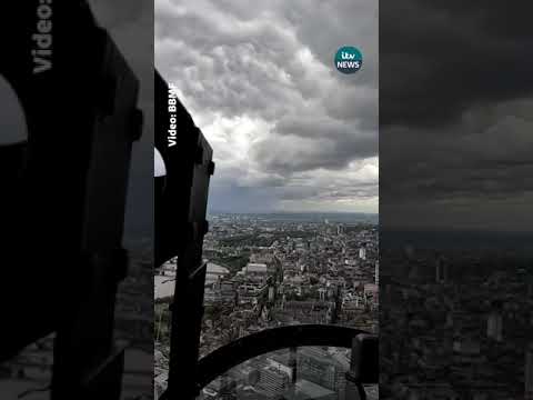Inside the cockpit of the VE day 80 RAF flypast over Buckingham Palace #itvnews #news