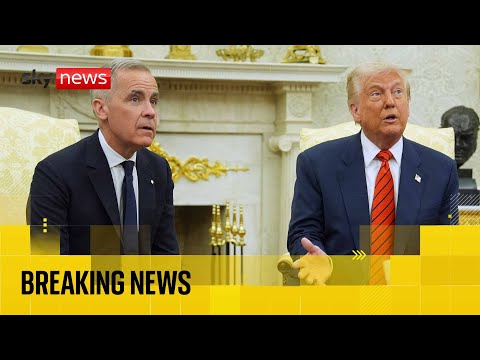 Trump and Carney facing questions at the White House
