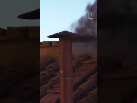 Black smoke appears from Sistine Chapel chimney – indicating no pope has been elected