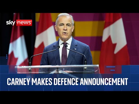 Canadian PM Mark Carney makes security and defence announcement