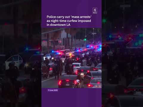 ‘Mass arrests’ carried out in LA after curfew imposed by mayor