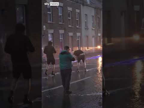 Ballymena rioters clash with police