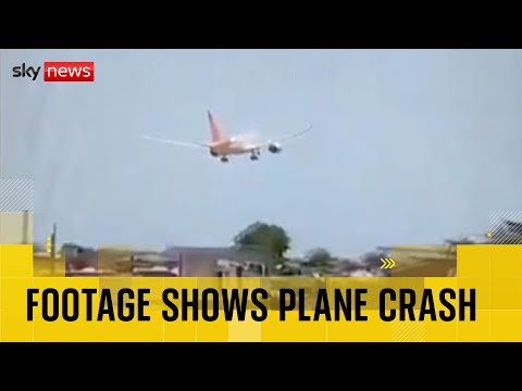 BREAKING: Video shows Gatwick-bound flight crashing in India