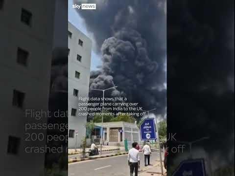 Smoke rises from India plane crash