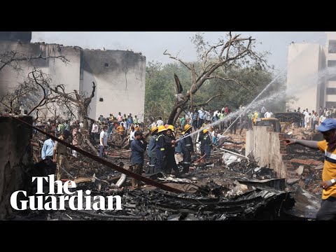 Footage shows aftermath at Air India flight 171 crash site