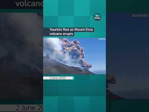 Tourists flee as Mount Etna volcano erupts | ITV News
